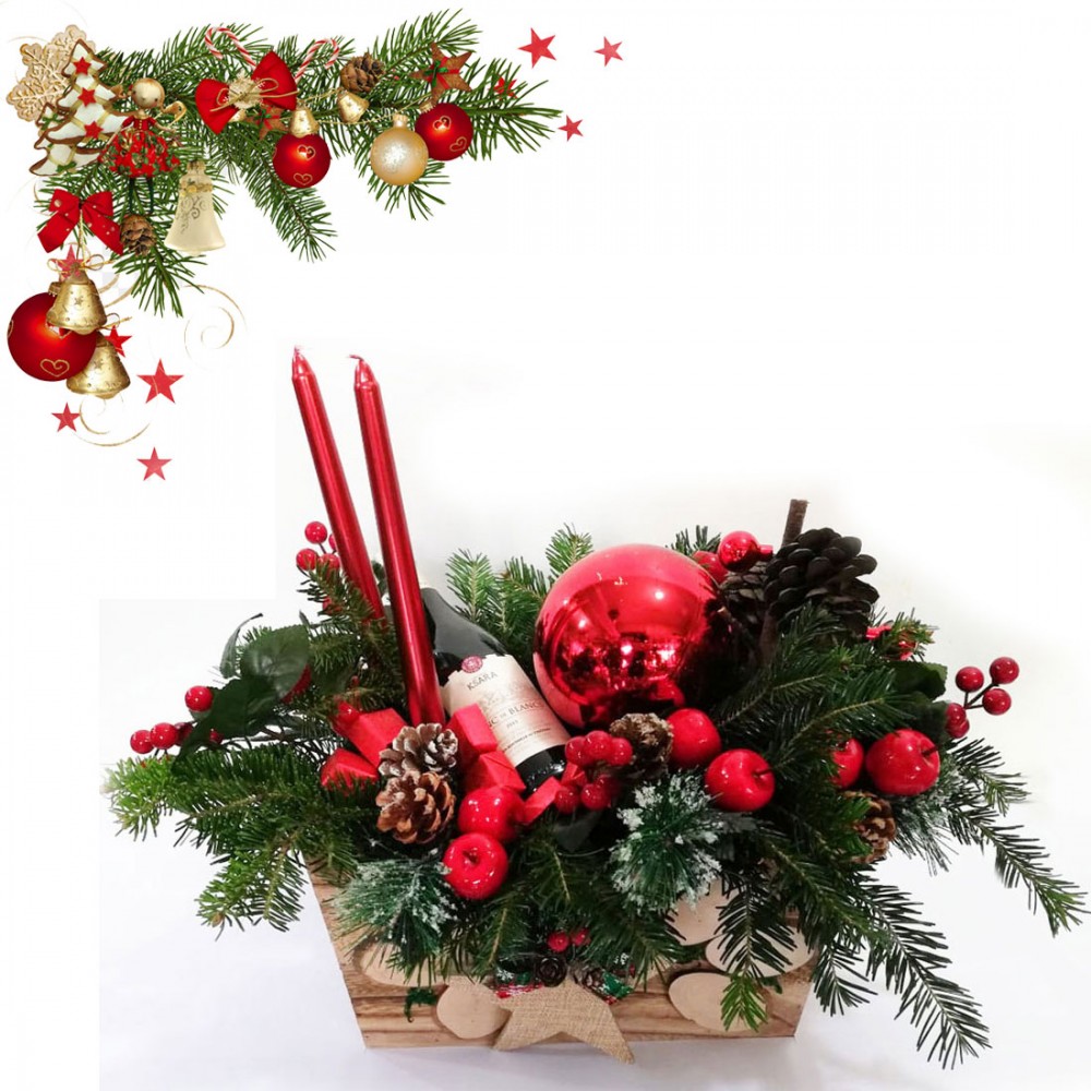 Poinsettia Christmas Arrangement | LebanonGifts